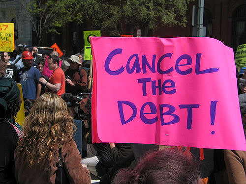 Photo Credit: Friends of the Earth International || Note: the above is just a photo to illustrate a point. I do not endorse debt cancellation under most coircumstances
